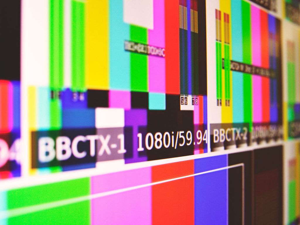 An up close shot of a Television/Recording standby screen