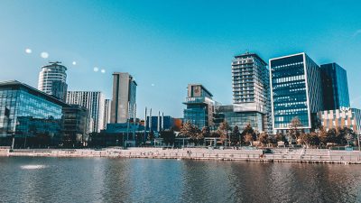 Panoramic Photo of the mediacity area from the other side
