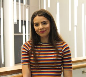 Photo of Karolina inside the Science Building