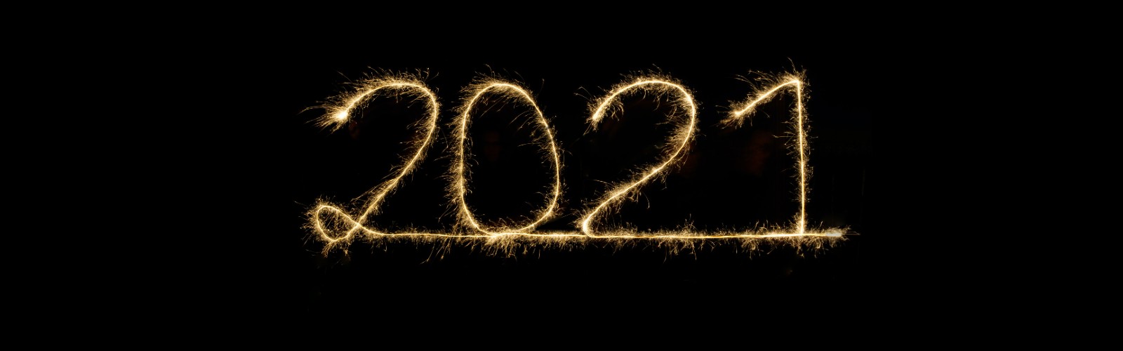 Light painting of 2021 using crackers