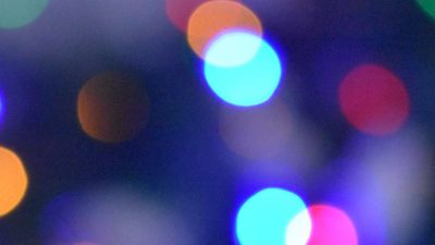 Close up of multi-coloured festive lights