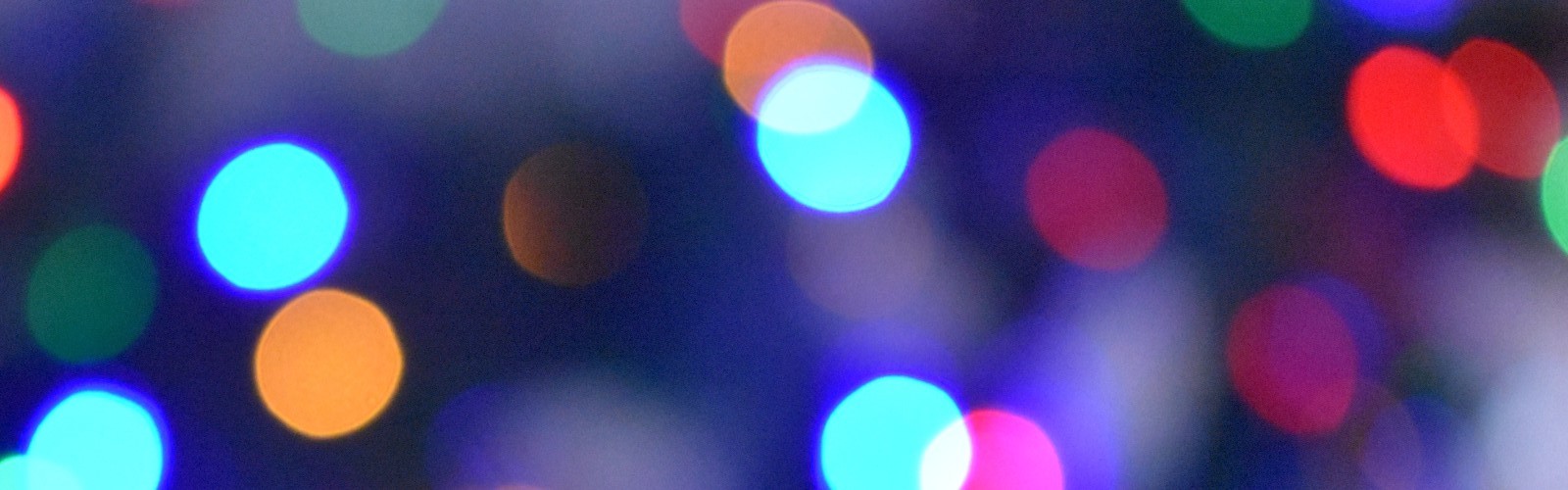 Close up of multi-coloured festive lights