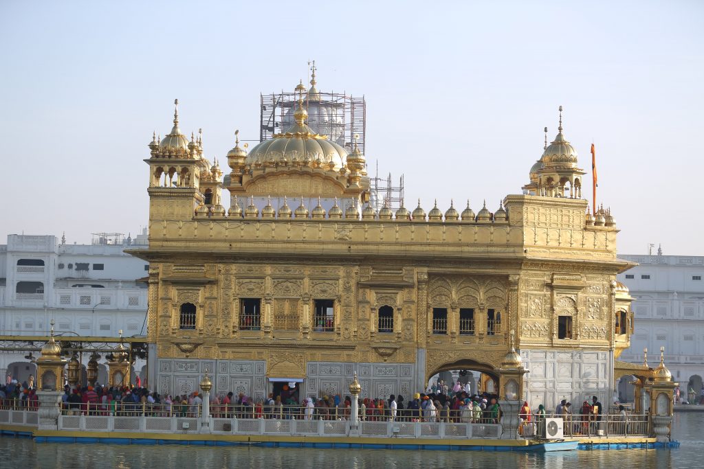 The Golden Temple in Amritsar, India. The most prominent Sikh gurdwara and one of the oldest Sikh places of worship.