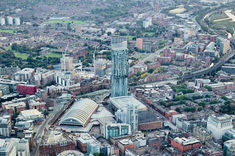 Aerial image of Manchester