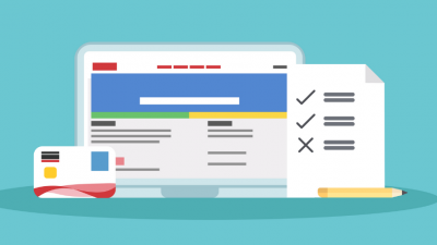 An illustrated version of our registration website.