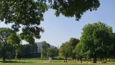 Peel Park on a sunny day
