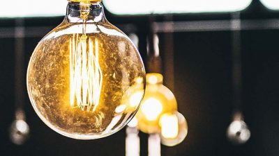 Photo of a Tungsten light bulb