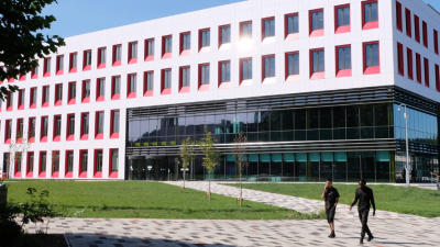 Exterior image of the new science, engineering and environment building