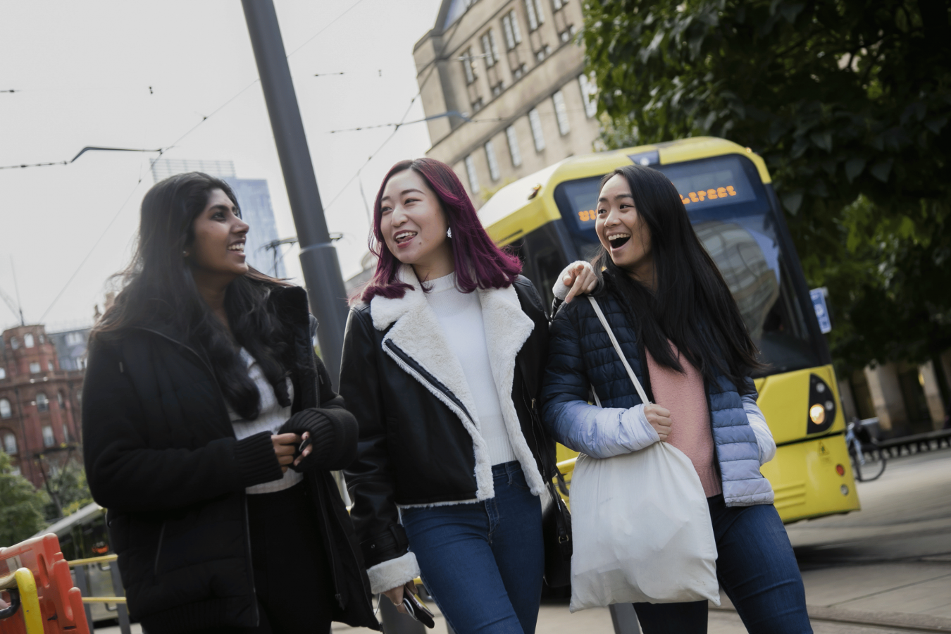 Students walking in Manchester