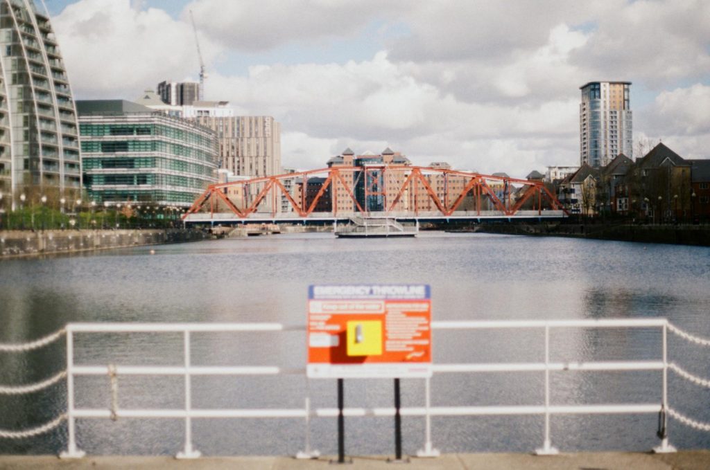 looking into Salford Quays