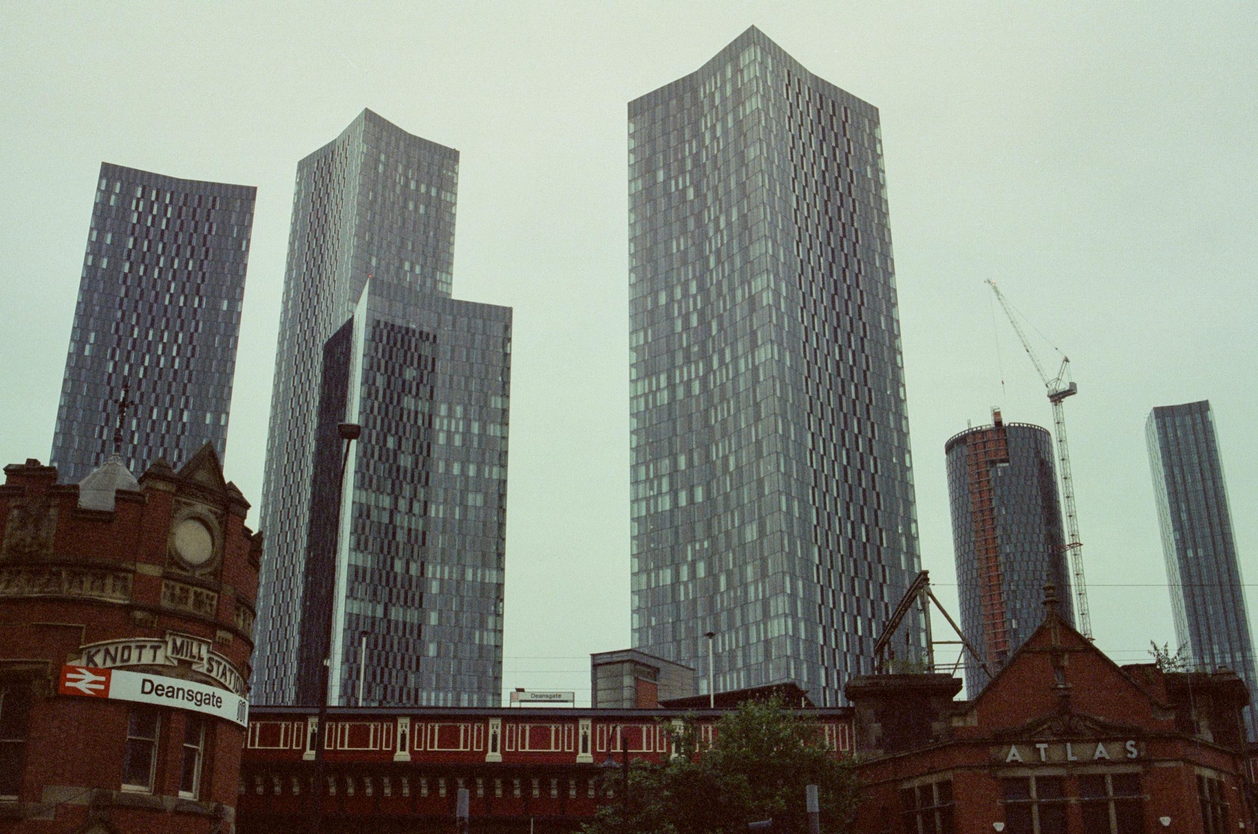 Deansgate Skyline during an overcast day