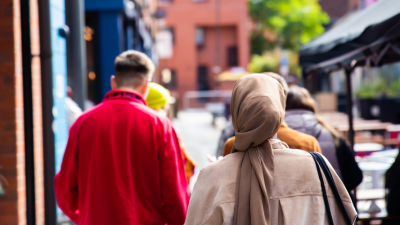 Students walking in Manchester