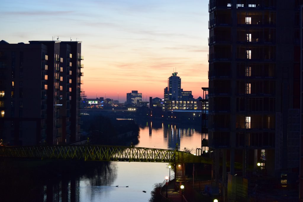The photo of Manchester sunset 
