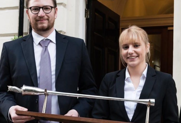 Banner Image of Emma Clarke at Mooting competition
