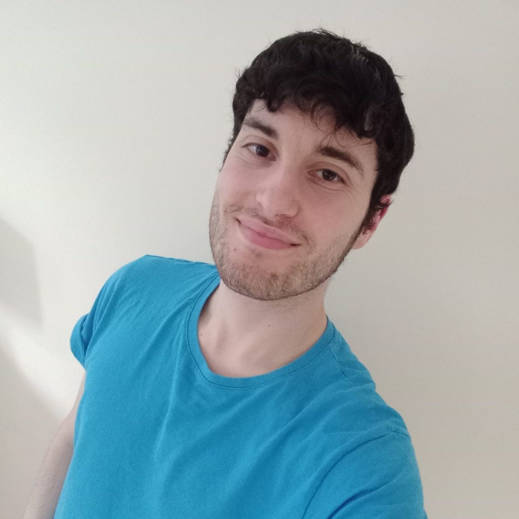 Headshot of Chaim Cutler wearing a light blue t-shirt.