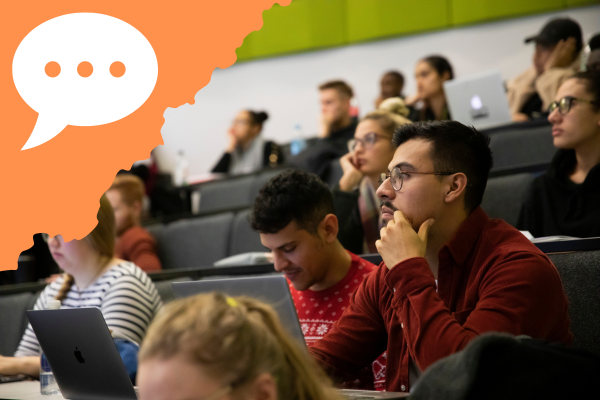 Student in a lecture