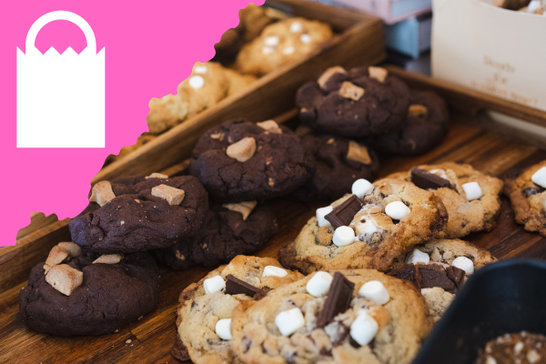 Cookies on sale at a market