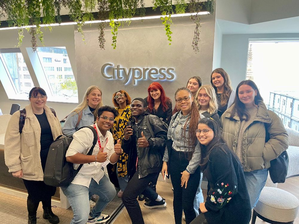 Truth and other students at Citypress posing for a photo
