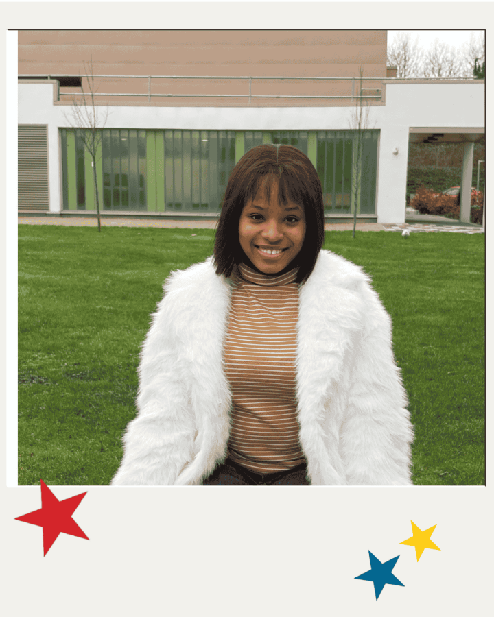 Brenda outside Chapman Building