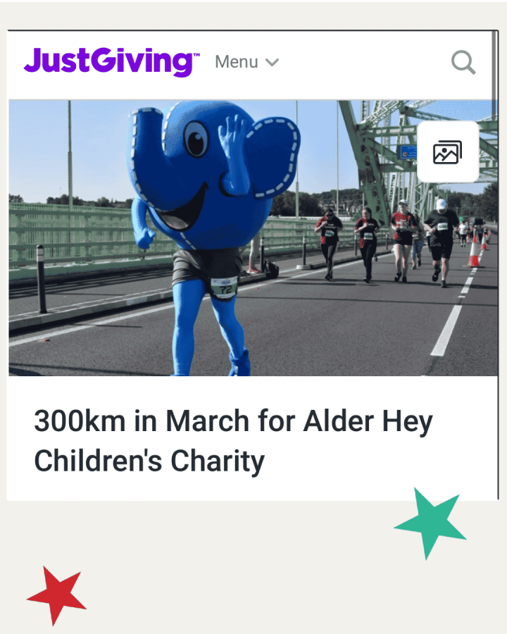 JustGiving Alder Hey run