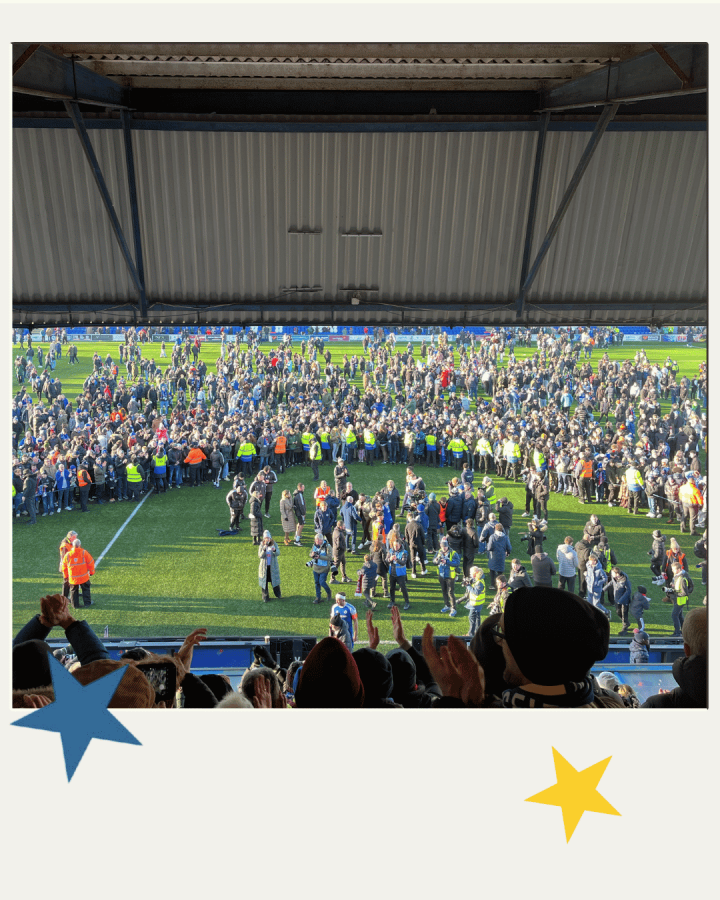 Football ground.