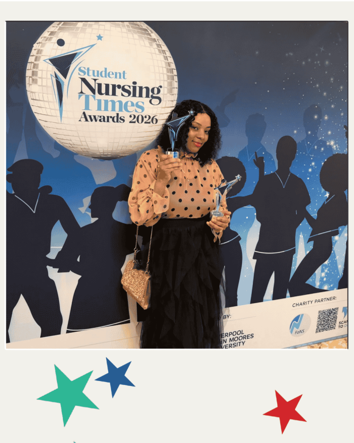 Melissa at Student Nursing Times Awards