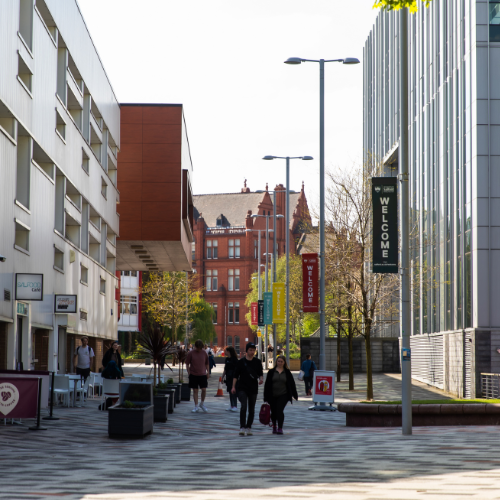 Broadwalk on Peel Park campus