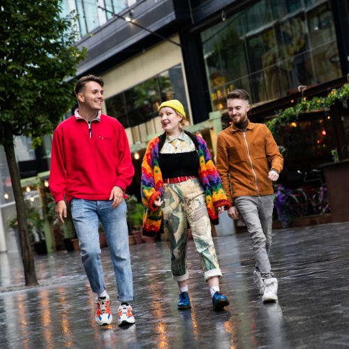 Three students in Manchester