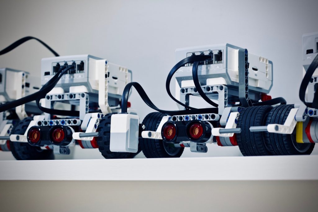 A line of robots