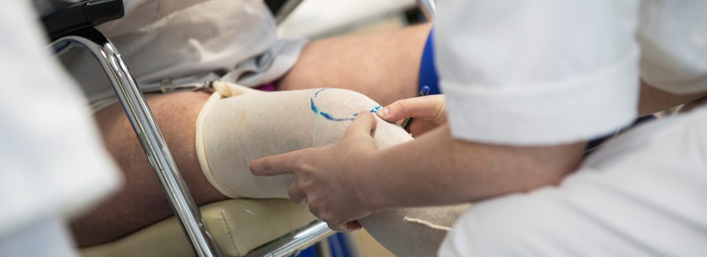 Prosthetics and orthotics students in action