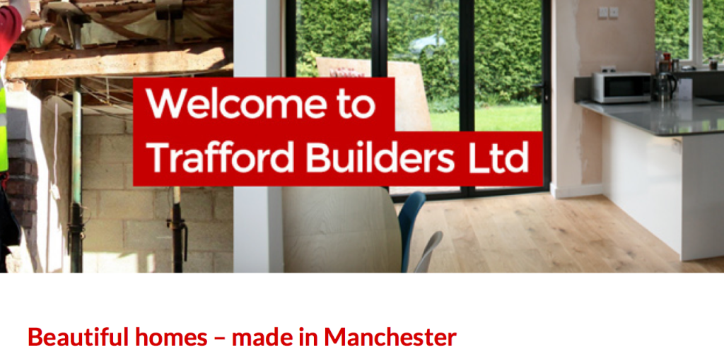 Digital marketing strategy audit example: Trafford Builders