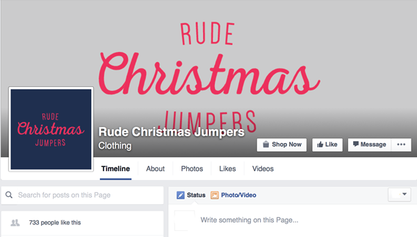 rude christmas jumpers facebook page